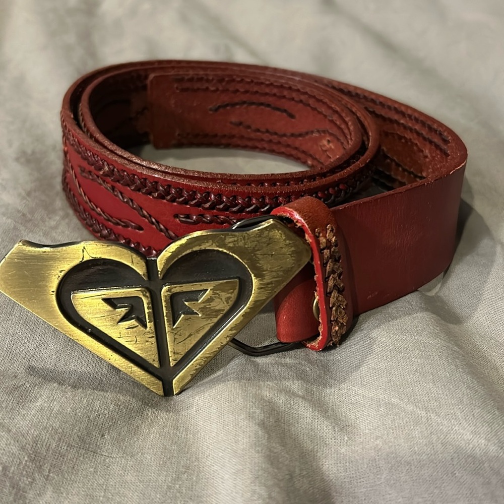 Roxy Red Leather Belt